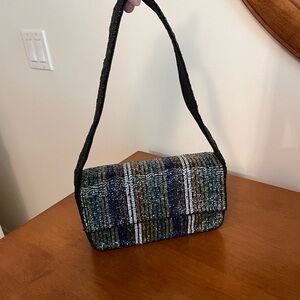 Beaded Black and Multicolor Women's Bag
